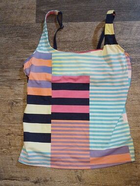 Colorblock Striped Sleeveless Camisole in Multi-Color